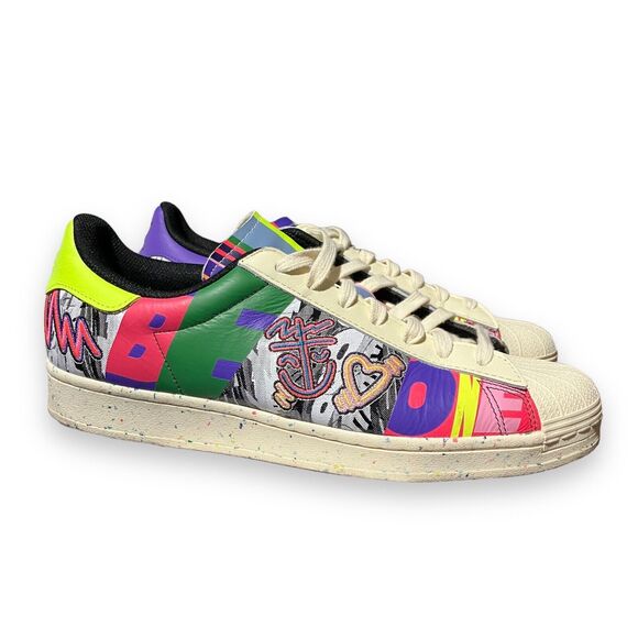adidas Other - Adidas Sneakers Mens 12 Rainbow Superstar Kris Andrew Colorful Graffiti Artsy